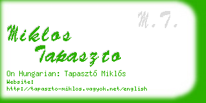 miklos tapaszto business card